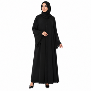 Saudi Elite Modest <b>Abaya</b> Royal Pink Modest Wear <b>Abaya</b> Noir Saudi style <b>Abaya</b> Best Wear Minimalist Saudi Style <b>Abaya</b> for Women - Product Image 4