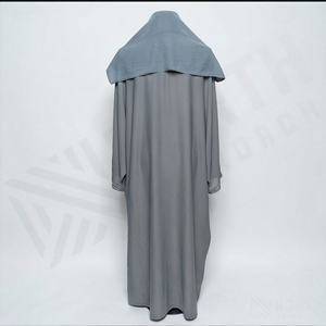 Taille Unique Nouveau Style Mode Musulmane Élégante Manches Chauve-Souris Écharpe Brodé Hijab Abaya Style Moderne Tenue Pudique Couleur Personnalisée - Product Image 2