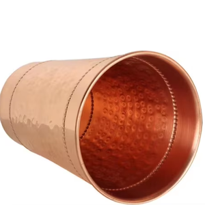 Copa de Vino de Vidrio y Cobre Hecha a Mano con Diseño Antiguo y Ecológico - Product Image 3