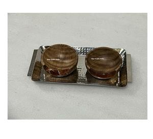 Bols de service pour soupes et salades en bois et résine, écologiques et polis, style américain, pour usage domestique, ensemble de vaisselle de mariage en stock - Product Image 4