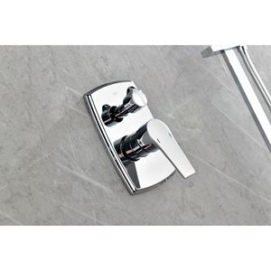 Sistema doccia a pioggia a parete 3 spray per il corpo e doccia a mano elegante Set di ferramenta da bagno con Design a cascata - Product Image 6