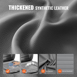 Coprisedili Universali in Ecopelle per Auto, 2 Pezzi, Design Semi-Chiuso con Poggiatesta Rimovibile, Accessorio per Sedili Anteriori - Product Image 4