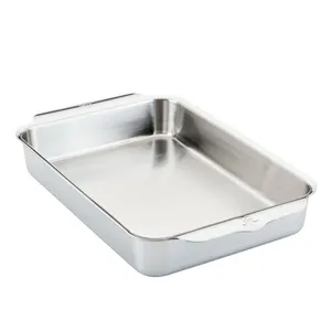 Casserole de luxe en aluminium martelé avec couvercle en acier inoxydable, extérieur poli, intérieur émaillé, style américain, diamètre 24 cm, pour four - Product Image 5