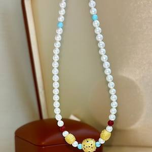 Collier de perles Ba Fang Lai Cai Édition Été 2025 – Luxe léger et polyvalent, perles élégantes pour femme, petit et raffiné - Product Image 3