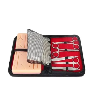 Kit de Sutura de Acero Inoxidable con Estuche de Cuero con Cierre Azul, Kit de Disección para Estudiantes de Medicina - Product Image 2