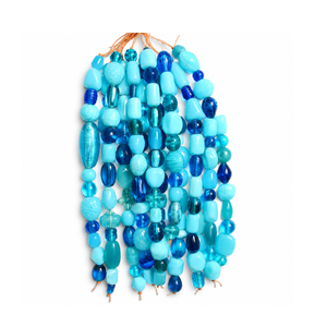 Perles en verre turquoise décoratives, formes et tailles variées, en vrac, pour bracelets, colliers, bracelets de cheville, boucles d'oreilles et créations artistiques DIY - Product Image 1