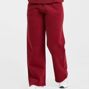 Pantalon Baggy Ample à Jambes Larges Droites en Mélange Polyester/Coton avec Dentelle Respirant Doux Vente en Gros Hiver Femme Flare Jogger - Product Image 6