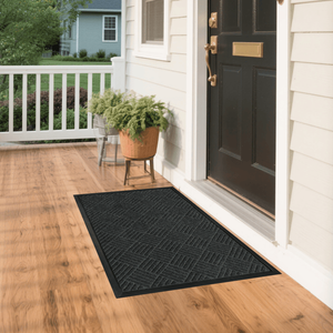 Tapis en caoutchouc composite à grille diagonale, 60x90x0.7cm, gris, anti-fatigue, pour cuisine et porte d'entrée - Product Image 1