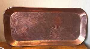 Bandeja Rectangular de Cobre Martillado, Decorativa Rústica, Artesanía Metálica, para Servir, Decoración del Hogar, Cocina, Mesa de Comedor - Product Image 3