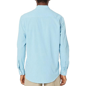 Chemise formelle à manches longues pour homme, 100% coton, tissu sergé respirant, motif uni, service OEM pour le bureau - Product Image 2