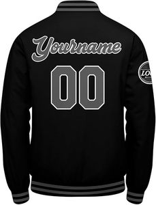 Veste bomber universitaire personnalisée OEM de haute qualité pour hommes, avec broderie, style hiver chaud, logo personnalisé sur le devant - Product Image 3