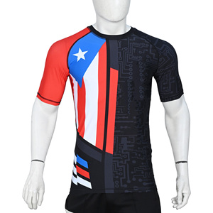 Custom Short Sleeve Rash Guard <b>Compression</b> <b>Shirt</b> <b>Men</b> Sublimated Print MMA BJJ Grappling Gym Workout Base Layer Wholesale Bulk - Product Image 1