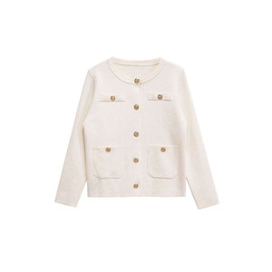 Cardigan pour femmes en tissu doux à manches longues, léger, élégant, pour un usage quotidien, coupe confortable - Product Image 1