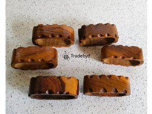 แหวนรองผ้าเช็ดปากไม้ทำมือ ของตกแต่งโต๊ะอาหารระดับพรีเมียม อุปกรณ์เสริมสำหรับโรงแรม โดย Tradebyd - Product Image 2