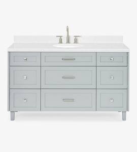 Mueble de Baño Personalizado Benjamin de 60 Pulgadas, Mueble con Lavabo Individual, Solo 4 Opciones de Acabado, Fabricante OEM de Vietnam - Product Image 1