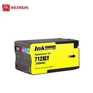 HESHUN712 XL 712XL 3ED71A 3ED67A Remanufactured Inkjet Ink Cartridge For HP DesignJet T210 T230 T250 T650 Printer