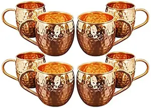 Taza de Cobre Martillado Rústico de Buena Calidad para Almacenar Agua Potable Durante la Noche o para Uso con Beneficios para la Salud, Disponible para la Venta - Product Image 2