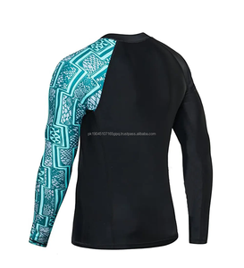 Custom Printed Lightweight Polyester/Nylon Compression <b>Rashguards</b> for Professional Water Sports Surfing Swimming-Wholesale OEM - Product Image 3