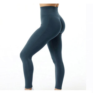 Leggings de sport pour femmes avec logo personnalisé, leggings de sport sans couture à taille haute pour la remise en forme et le yoga - Product Image 5