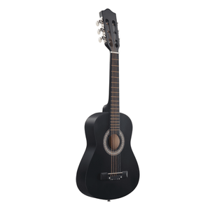 Guitarra Acústica Redonda de 30 Pulgadas con Acabado Negro Mate, Incluye Púas, Cuerdas, Capo, Estuche, Afinador y Correa - Product Image 3