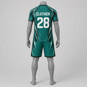 Tenue de football respirante pour adulte, numéro 28, en vente, ensemble uniforme de football pour homme Genie, impression par sublimation, polyester - Product Image 2