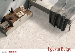 CASTILLA IMPEX INC. Carreaux de porcelaine brillants solides Egesta Beige 600x1200mm antidérapants pour usage intérieur (maison, villa, centre commercial) - Product Image 2