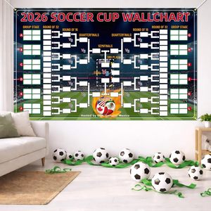 Pancarta de Predicción de <span class=keywords><strong>Partidos</strong></span> de la Copa <span class=keywords><strong>Mundial</strong></span> de Fútbol 2026, Pancarta de Poliéster Personalizada de 1.1m*1.8m, Resistente a la Decoloración, Adecuada para Predicciones de <span class=keywords><strong>Partidos</strong></span> - Product Image 4