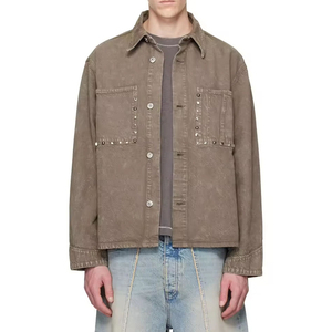Chaqueta de mezclilla de alta calidad para hombre, estilo casual, chaqueta de mezclilla de fabricación profesional, chaqueta de mezclilla duradera para hombre - Product Image 1