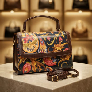 Bolso de Mano de Lujo para Mujer, Estilo Moderno, Elegante, Color Marrón, Forro de Poliéster, Mediano, Tipo Bandolera - Product Image 1