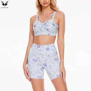 Conjunto Deportivo de Verano para Mujer, de la Mejor Calidad, con Estampado, Transpirable, de Alta Elasticidad, para Entrenamiento y Fitness - Product Image 4