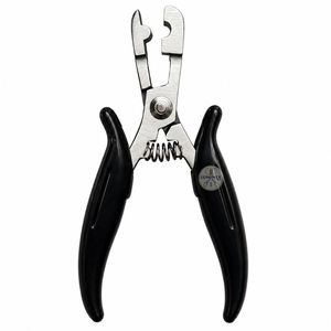 Pince à cheveux en acier inoxydable de type D AFPELO pour extensions de cheveux à la kératine, outil de suppression de la colle, pointe plate - Product Image 5