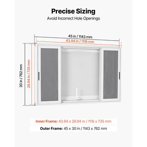 Fenêtre de service en alliage d'aluminium 45x30 po pour camion de restauration, inclinable à 85 degrés avec 4 écrans coulissants - Product Image 2