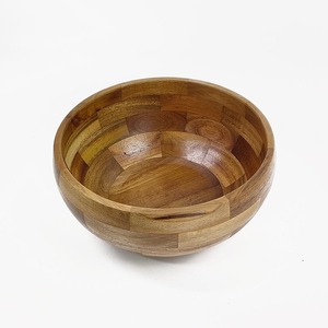 Tazón Grande de Madera de Acacia de Alta Demanda para Mezclar Ensaladas, Exhibir Frutas, Servir Pasta, Decoración Rústica de Cocina, Disponible para la Venta - Product Image 3