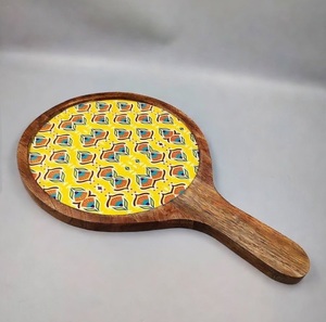 Direct Factory Price Wooden Serving Pizza Platter With Enamel Printed Design Home Decor Hotel Restaurants Serving Platter - Product Image 3