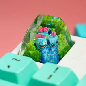 Keycaps Artisanat Forêt Mystique, Keycaps Artisanat Personnalisé, Keycaps Anime Mignons, Keycaps Verts, Ensemble de Keycaps, Keycaps en Bois - Product Image 3
