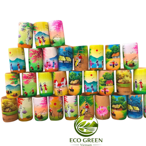 Taza de Bambú Vietnamita Hecha a Mano con Incrustaciones Florales para Decoración Elegante del Hogar, Regalos de Boda, Exhibiciones de Spa y Venta al por Menor en Boutiques - Product Image 3