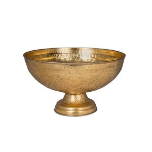Cuenco de latón para servir alimentos, accesorios de decoración para mesas de boda, cuencos de lujo, centros de mesa, cuencos decorativos para ensaladas y frutas para el hogar - Product Image 1