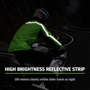 Combinaison de pluie légère pour moto avec design imperméable, ajustement réglable, veste à capuche, pantalon stable, matière respirante - Product Image 3