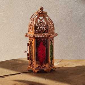 Portavelas de cristal verde con base metálica para el hogar y jardín, luces decorativas de cristal de colores, faroles para velas, portavelas para velas de té. - Product Image 5