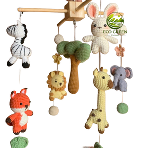 Móvil de Ganchillo Premium para Bebé, Adorno Hecho a Mano para Cuarto de Bebé, Diseño Personalizado para Decoración de Cuna - Product Image 6