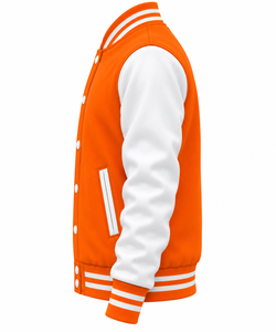 Chaqueta Varsity de Béisbol de Invierno con Logotipo Bordado en Chenilla Personalizado OEM, Chaqueta Varsity con Mangas de Cuero para Hombre - Product Image 3