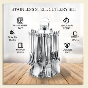 Juego de Cubiertos y Vajilla de Acero Inoxidable Ecológico Moderno de Estilo Indio para Uso Doméstico y en Restaurantes - Product Image 5