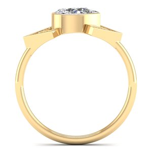 Anillo Solitario REYES Personalizado de Oro Sólido de 14K con Diamante Cultivado en Laboratorio CVD HPHT para Mujer, Joyería Fina de Lujo para Bodas y Fiestas - Product Image 4