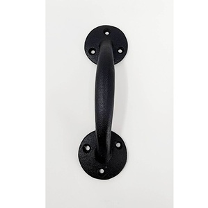 Poignée de porte de style industriel en métal noir, robuste, pour porte, fenêtre, portail - Product Image 1