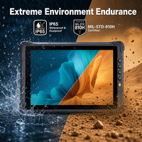 Tablette robuste Android 10,1 pouces, ordinateur portable robuste IP65, écran haute résolution MediaTek 1000 nits, batterie 10000 mAh, IP65