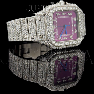 Montre en quartz Moissanite Diamant 2026 la plus demandée, ensemble de montres de luxe en acier inoxydable pour couple, disponible au meilleur prix - Product Image 3