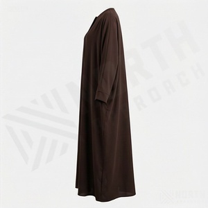 2025 OEM Kimono Outwear Abaya High Stretch Soft Thicker Polyester Fabric Muslim Women V Neck Long Sleeve Party Ramadan Wedding - Product Image 3