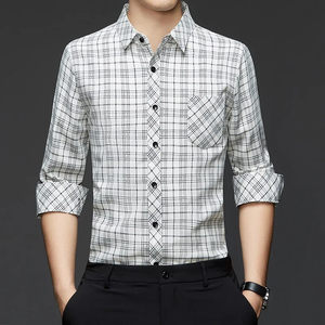 Nueva Camisa de Lino y Algodón de Manga Larga para Hombre, Casual y Moderna, con Rayas, Cómoda, Transpirable y Versátil - Product Image 4