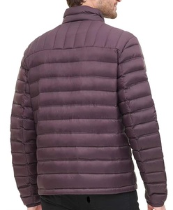 Men's Hooded Breathable Puffer <b>Jacket</b> with Stand Collar Custom Logo Digital Printed Winter Quilted Coat for Outdoor Cold Weather - Product Image 5