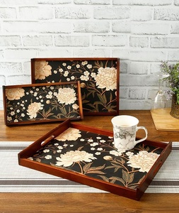 Bandeja de Servir de Madera MDF con Diseño Moderno, Hecha a Mano, Ecológica, Personalizada, Impresa, con Forma Natural, al Mejor Precio para el Hogar - Product Image 1
